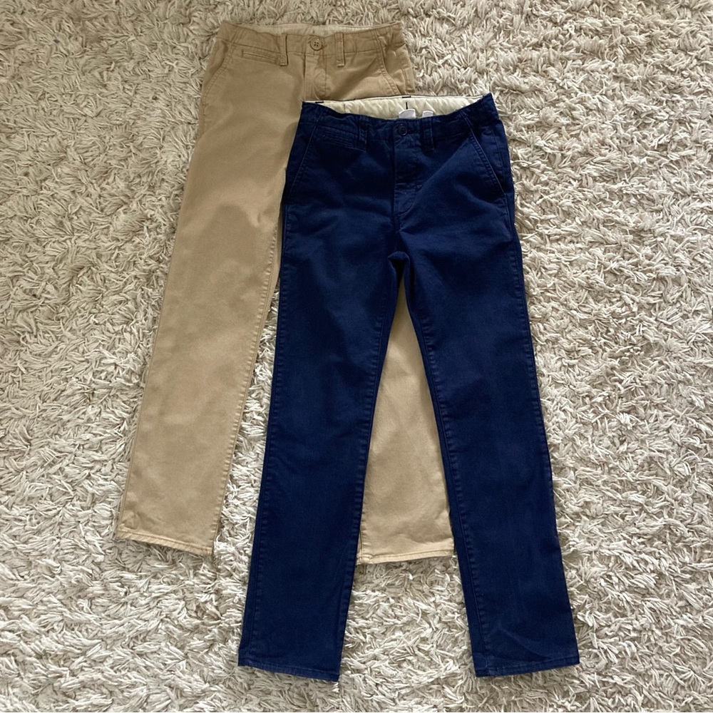 Gap Tan and Navy Pants Set Size 10 Slim
